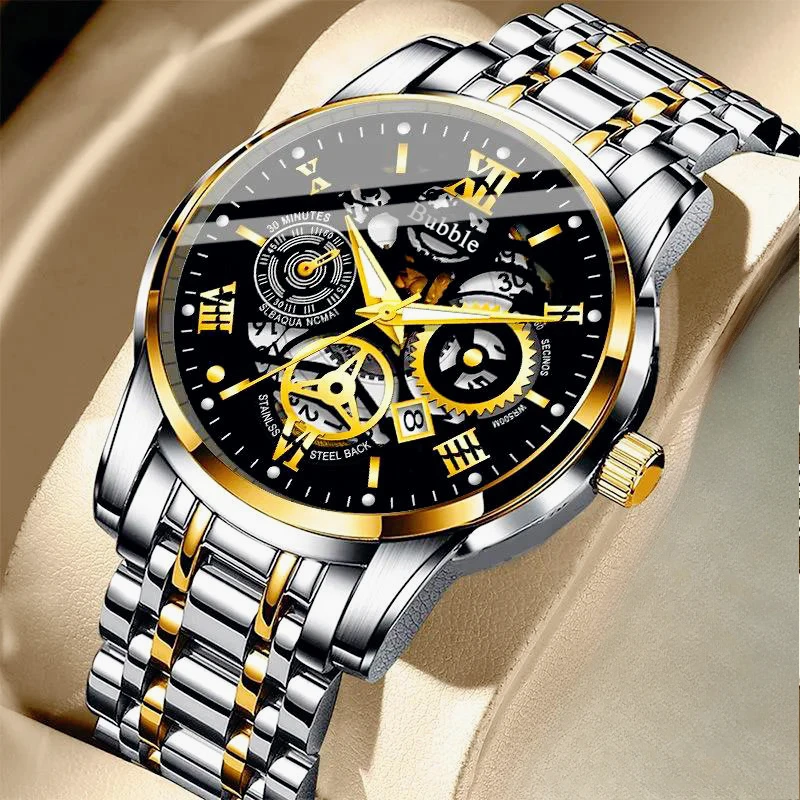 Men's watch, retro high-value fashion hollow watch