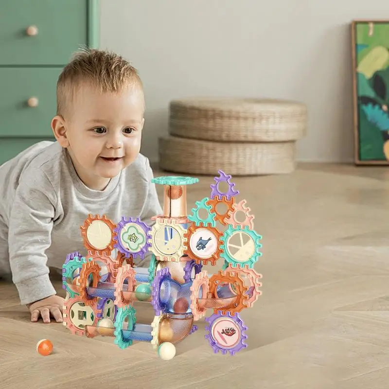 Marble Building Blocks Construction Building Blocks Toys Marble Track Race Set Gift For Boys And Girls Develop Brain And