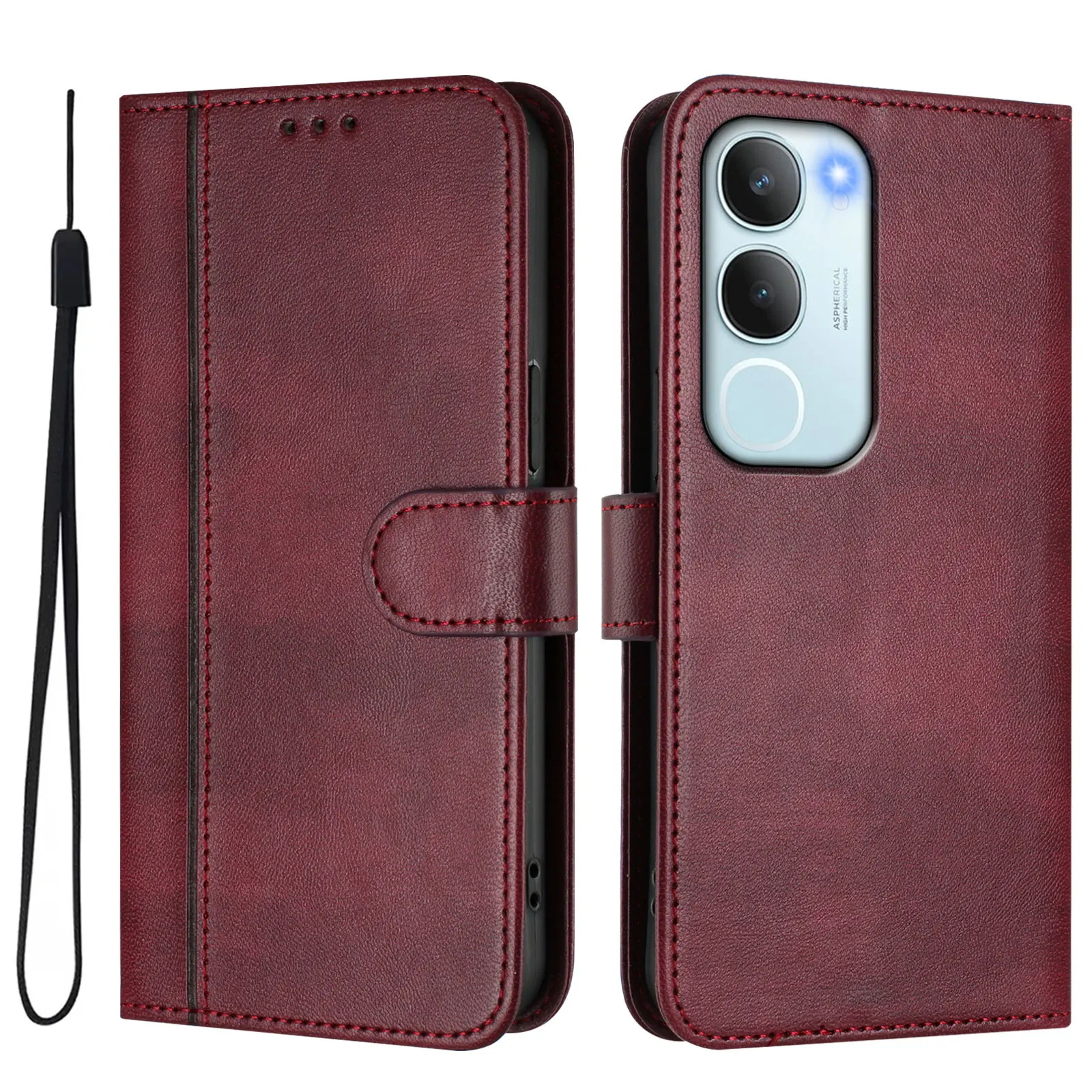 Luxurious Vintage Leather Wallet Phone Case - Shockproof & Magnetic Closure