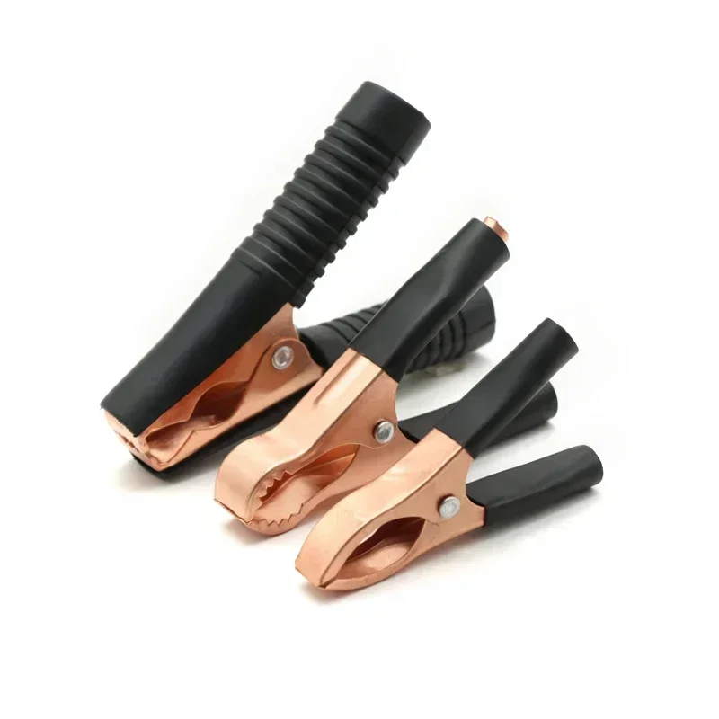 Crocodile Clips Set Car Caravan Van Battery Test Lead Clips Plug Power 30A 50A 100A 300A Black Red Alligator Clip Connector alligator clips