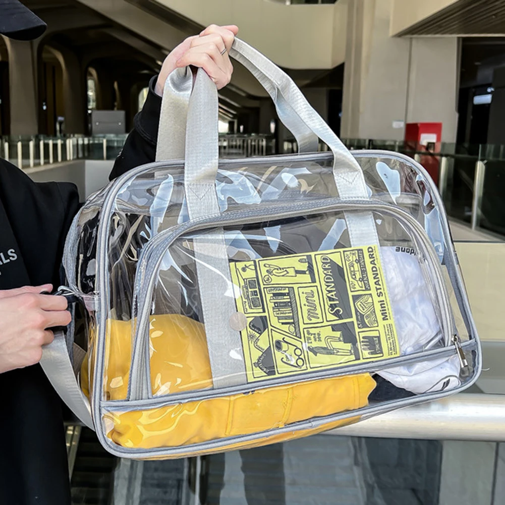 clear duffle bag