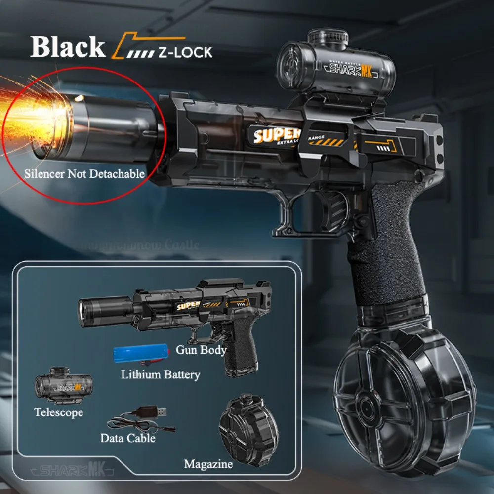 Automatische uzi waterpistool met verlichte led geluiddemper_voghion.com