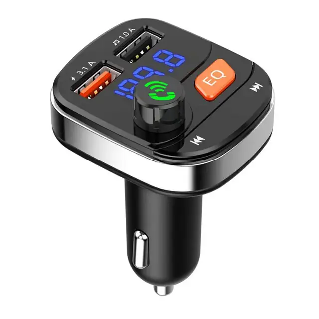 Transmisor FM Bluetooth para Coche TYKEVO Reproductor MP3 para Mechero de  Coche con Dos Puertos USB (Carga Rápida QC 3.0, Pen Drive) Tipo C PD Ranura