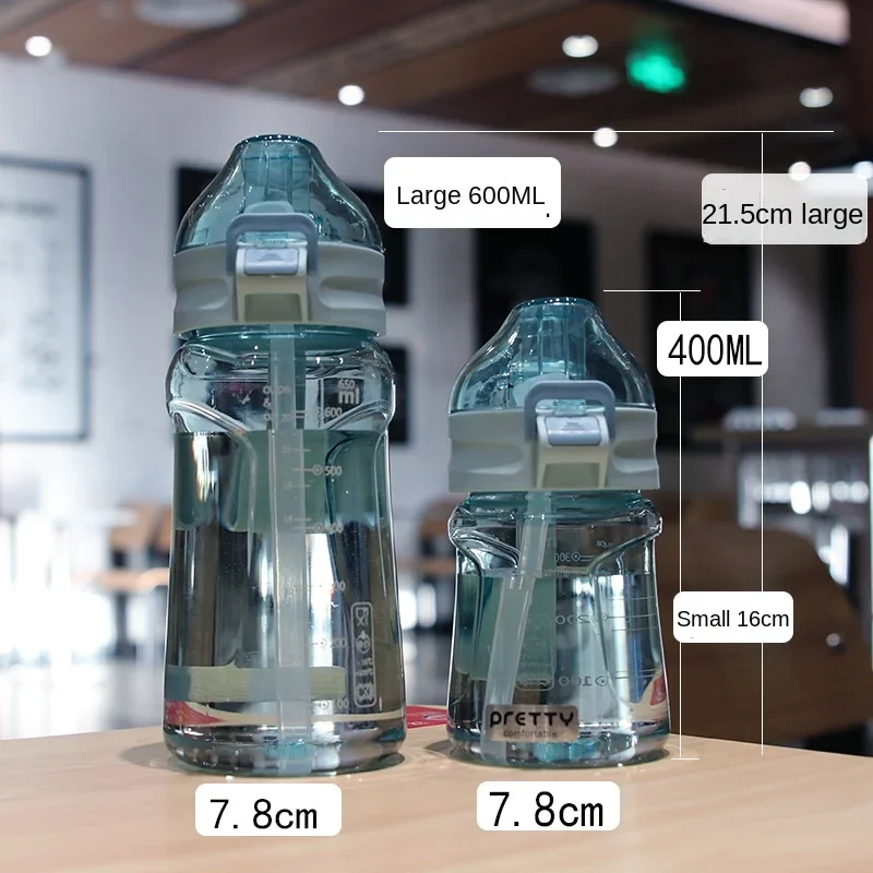 New Kids Water Sippy Cup Creative Cartoon Baby Feeding Cups with Straws Leakproof Water Bottles Outdoor Portable Children's Cups