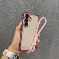 3D Electroplating Hand Strap Back Cover - Honor 600Lite (Pink)