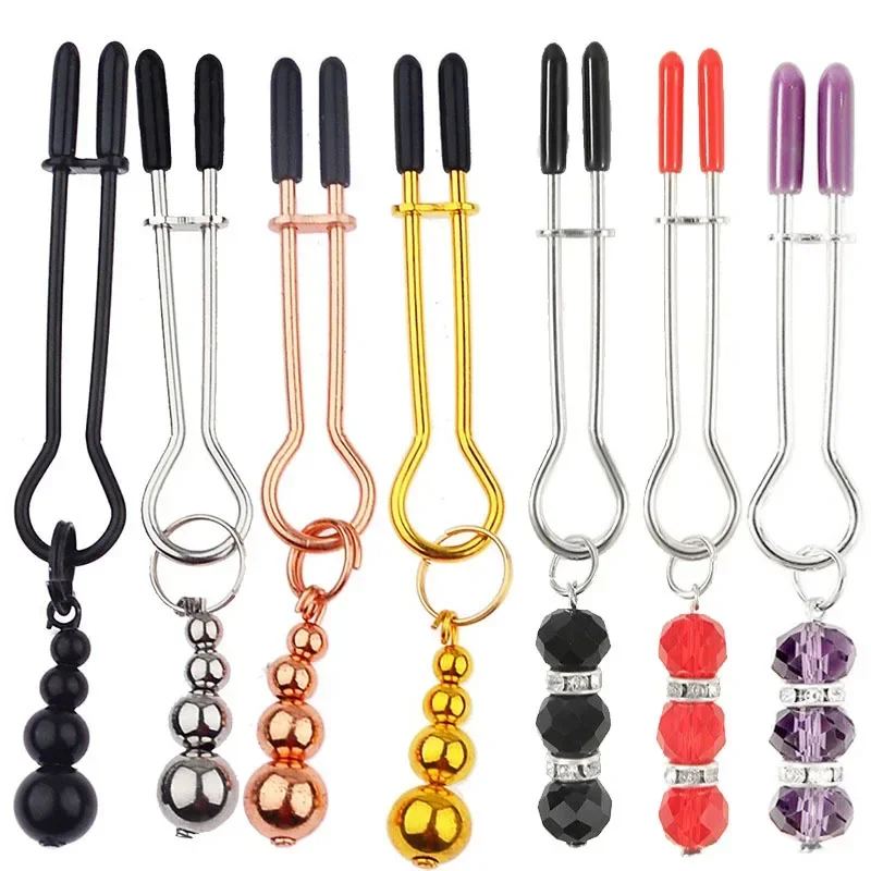 Nipple Clamps Adult Sex Toys with Gourd Weights Non Piercing Breast Clip Body Jewelry PassionSex Pruducts for Women and Couples