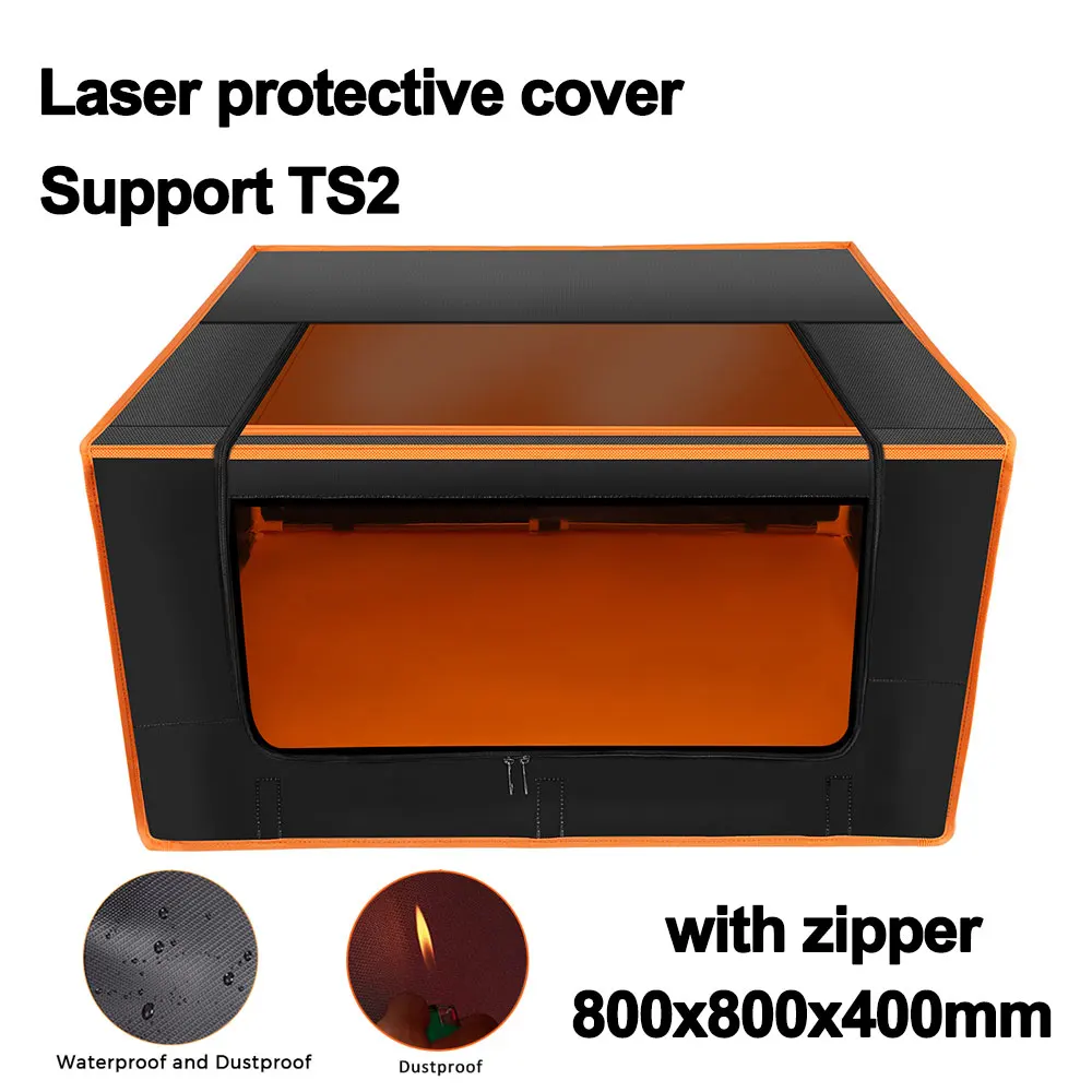 

800x800x400mm Laser Engrave Enclosure Protective Cover Eye Protection with Fan Tube for CNC Engraver TTS TS2 Laser Cut Fireproof