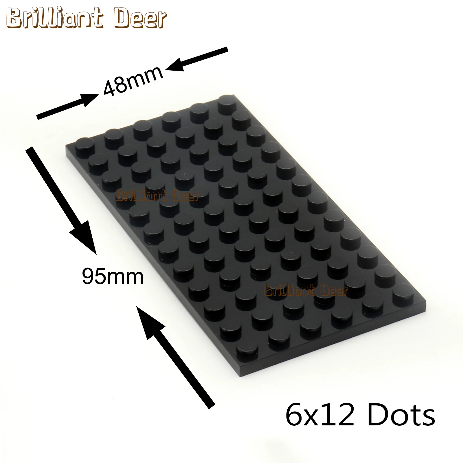 10 Stück 6x12 Noppen Grundplatte Klassische MOC DIY Stadtfiguren Bausteine Teile Kompatibel mit 3028 Kreatives Spielzeug Geschenk – Detail 7