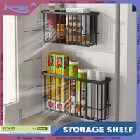 ชั้นวางของแม่เหล็กประหยัดพื้นที่ติดผนังเหล็กคาร์บอนผู้ถือกระดาษผ้าเช็ดตัวในครัวเรือนตะกร้าเก็บห้องครัว Rack 1