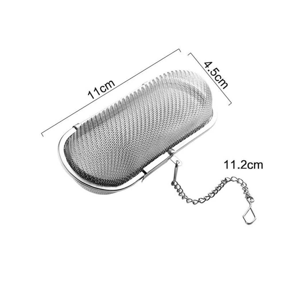 20pcs Stainless Steel Mesh Tea Infuser Ball Oval Loose Leaf Spice Herb Tea Strainer