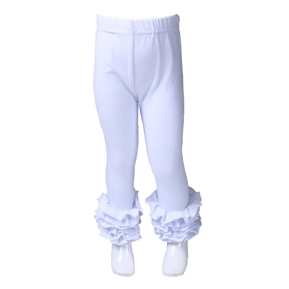 Ruffkids Cotton Toddler Kids Clothes Summer Spring Pencil Pants Candy Color Trousers Sports Girls Icing Ruffle Leggings girls pants kids pants girls trousers