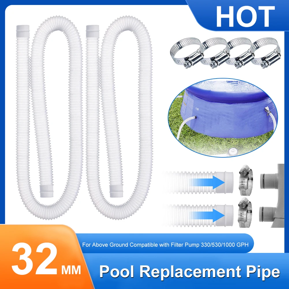Pool Replacement Hose 32mm Diameter Pool Filter Replacement Hose for