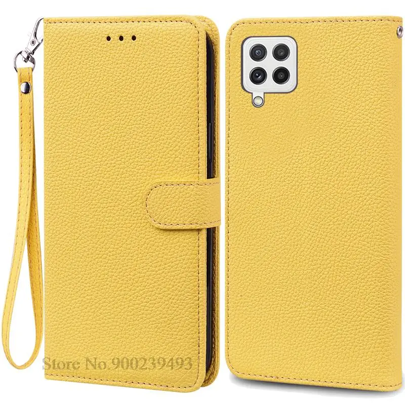 Leather Wallet Flip Case Soft Silicone Cover for Samsung Galaxy M32 - Stylish Protective s