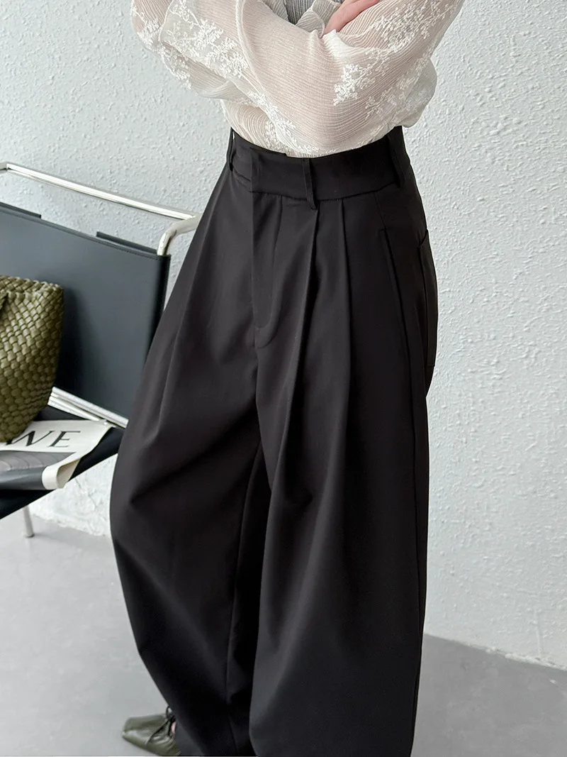 2026 Women Spring Wide Leg Causal Long Pants Comfortable High Waist Stright Pants Female Women Clothes Trousers