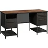 Sauder Boulevard Cafe Executive Desk, in Black finish 1