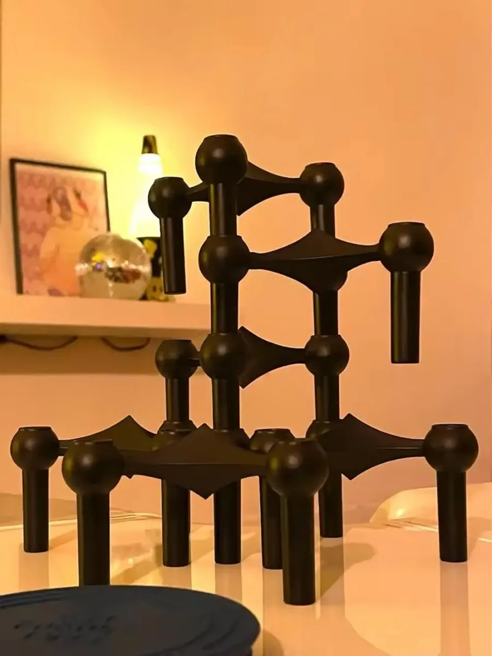 Metal Molecular Structure Candle Holder Nordic Silver Candlestick Centerpiece Living Room Decoration Gift Home Decore Candelabra - Image 3