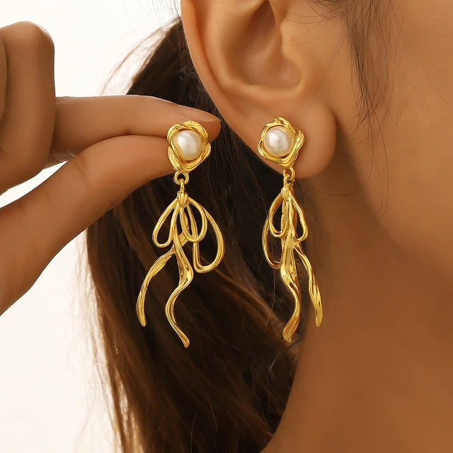 Western Rhodium Finish Long Earrings - Manufacturer Exporter Supplier from  Mumbai India