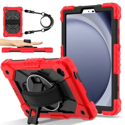 Rotatable Heavy Duty Armor Stand Cover with Shoulder Strap for A9 SM - X110 X115 X117 (Red - Black)