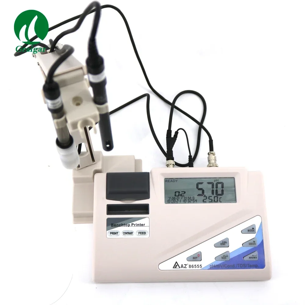 

AZ86555 Bench Top Water Quality Meter Desktop pH/ORP/Cond./TDS/Salinity 5 in 1 Digital Water Quality Meter