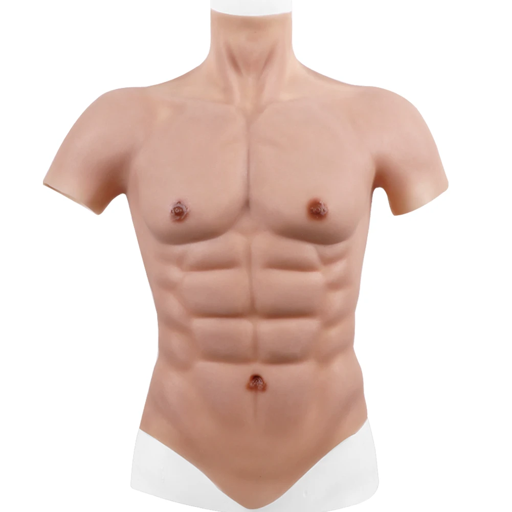 Eyung Silicone Muscle Suit For Man Cosplay Costume Male Fake Chest Bodysuit Realistic Simulation Muscles For Halloween Party Hats Aliexpress