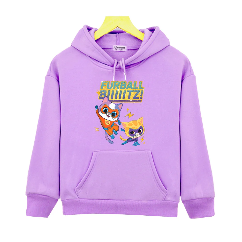 

SuperKitties Cute Kids Hoodies Children Cartoon Graphic Printing Sweatshirt Casual Boys Girls Autumn Pullovers Fleece Soft Hoody