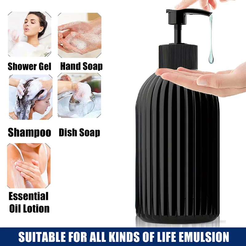 1/2PCS 500ml Refillable Soap Dispenser for Bathroom Kitchen
