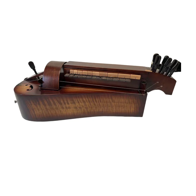 Hand Made maple wood Song brand 6 strings 23 keys brown Hurdy Gurdy