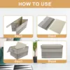 Foldable Fabric Storage Box Laundry Baskets Linen Home Cabinet Cosmetic Jewelry Toy Desktop  Organizers Closet Fabric 5