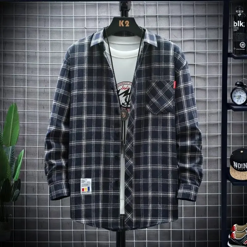 

Men's loose casual coat with a shirt shirt