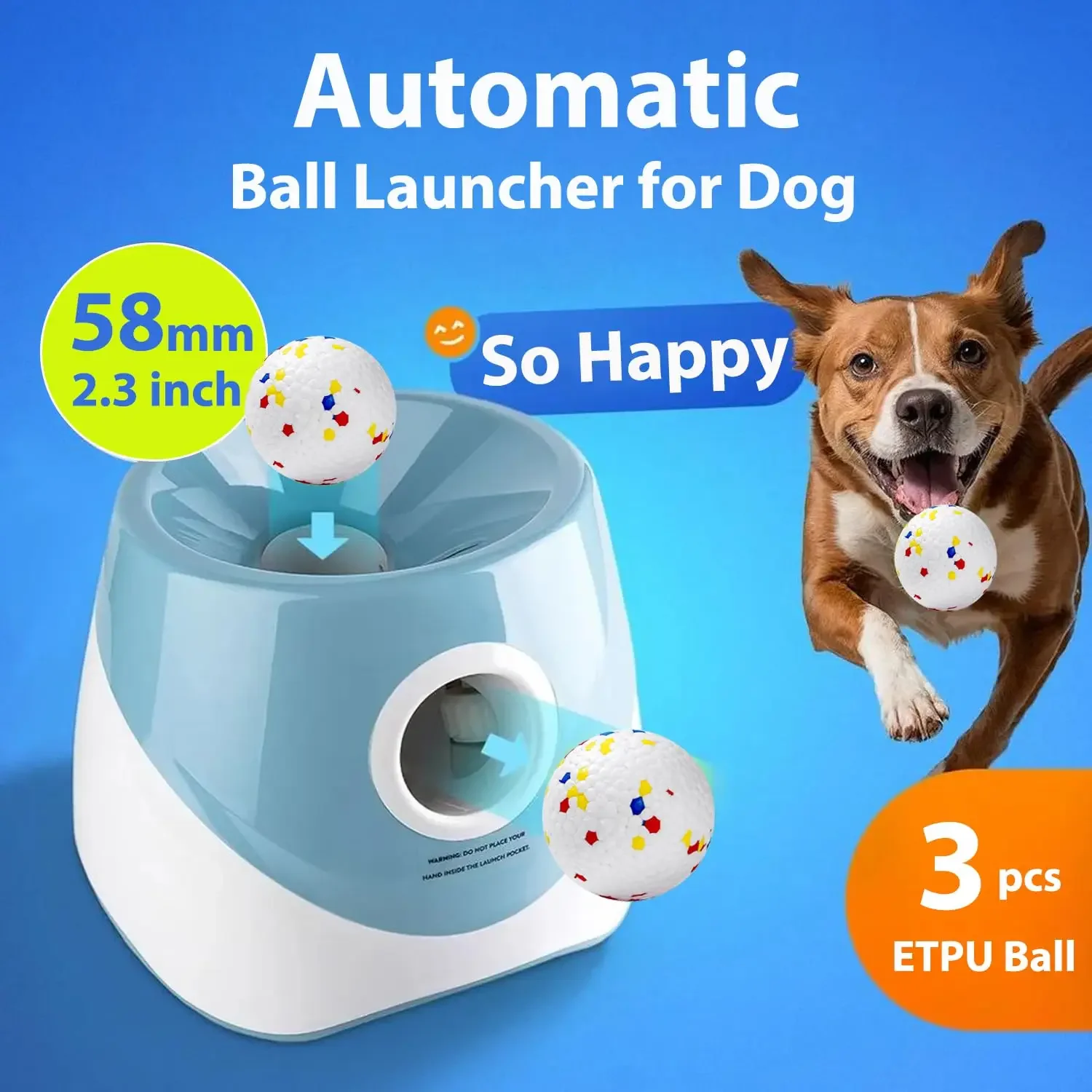 Dog Ball Automatic Launcher Fetch Machine, Ball Thrower For Dogs