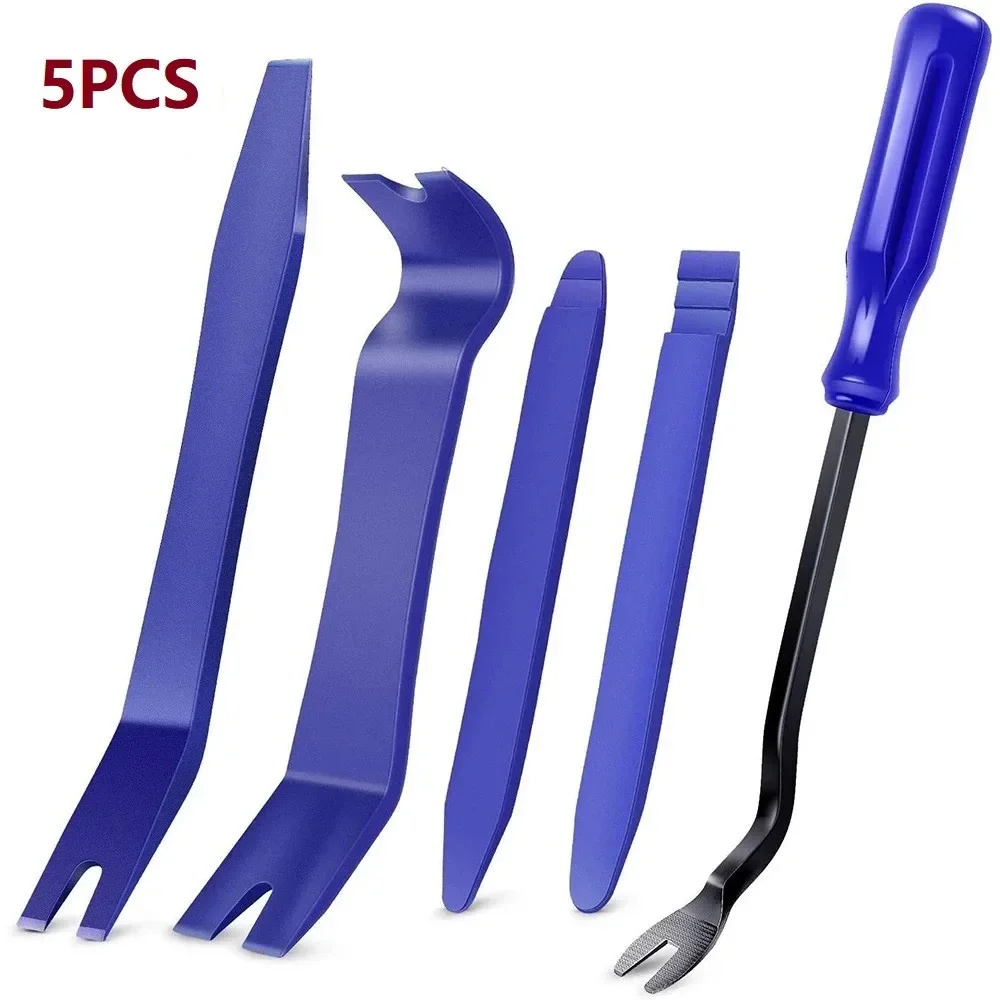 

5Pcs Car Radio Door Clip Trim Removal Tools Kits Interior Dashboard Trim Panel Fastener Disassembly Repair Tools Accessories