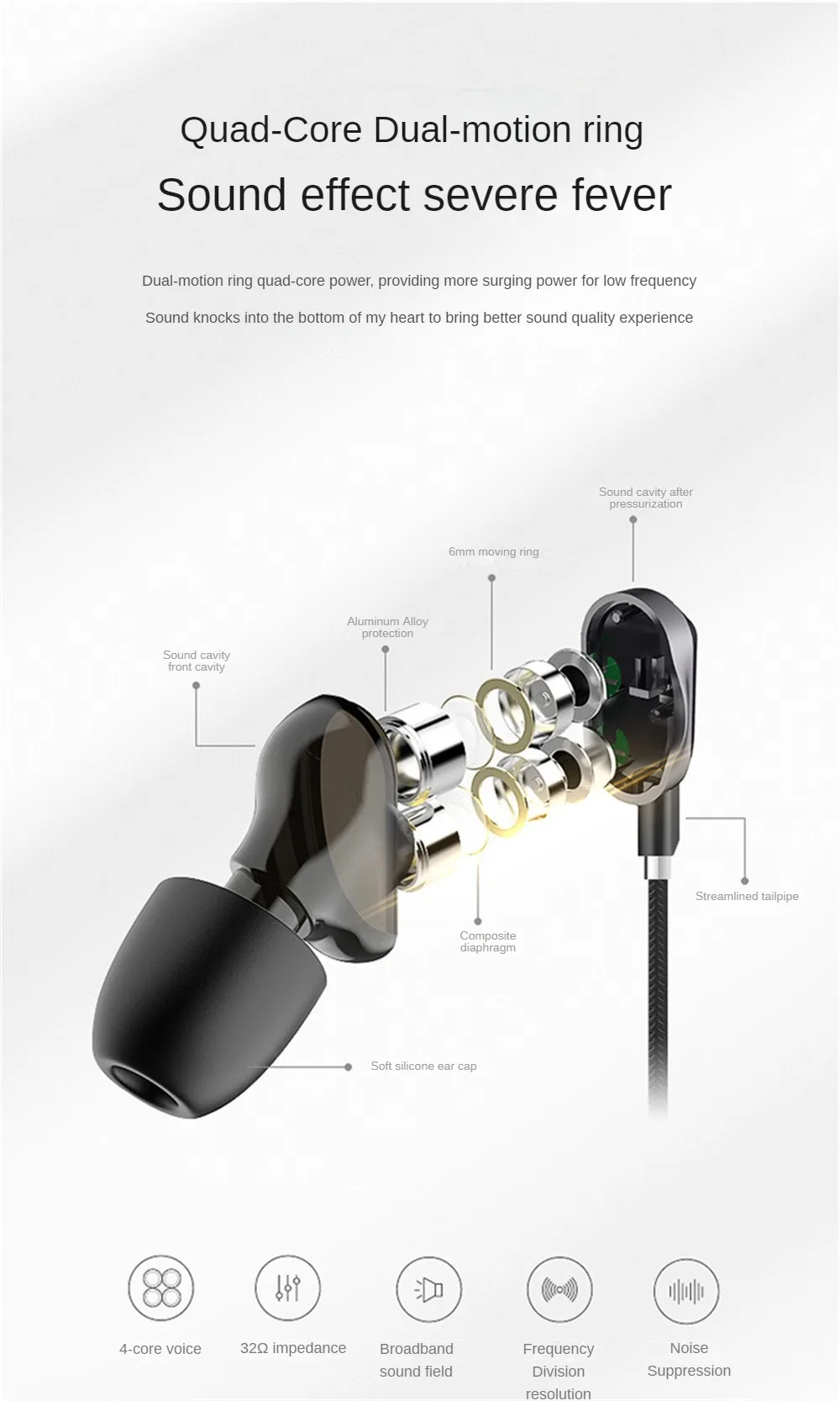 Quad Core earphone | Techtrix.lk | Dual Motion 