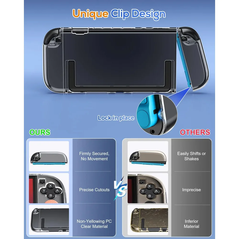 Clear PC Protective Case for Nintendo Switch 2 Joycon Controller