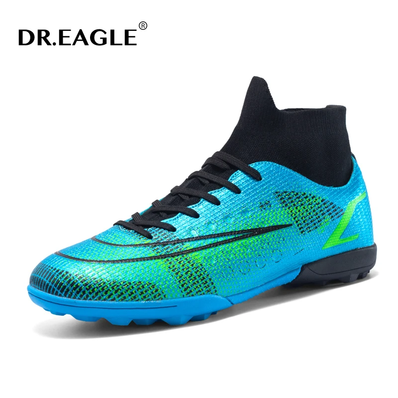 

DR.EAGLE Men's Sneaker High Ankle Football Shoes Adult Professional FG/TF Soccer Shoes Non-Slip Cleats Football Boots For Men