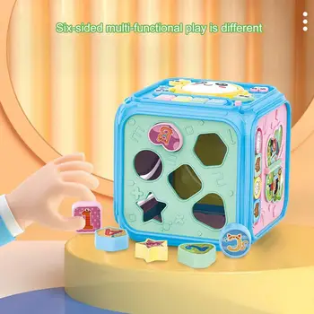 Montessori Educational Toys Activity Cube Baby Sensory Board Toys Baby Practice Skills Learning Toys 5