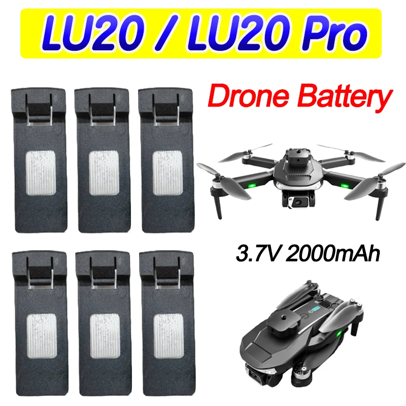 

Оригинальный аккумулятор для дрона LU20 Pro GPS, 3,7 в, 2000 мАч, запасная батарея для дрона LU20, запчасти для дрона, аксессуары