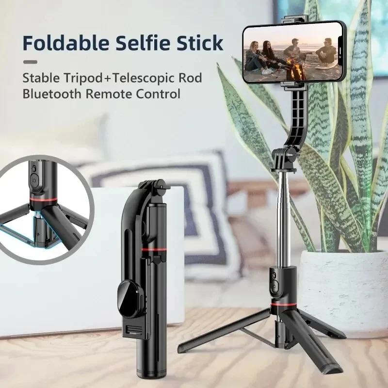 Wireless Selfie Stick for Smartphone, 44 Inch Tripod with Bluetooth Remote, Portables Foldable Stand for Vlog Shooting Record 2