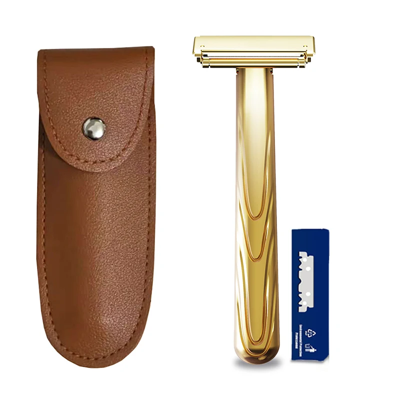 Whityle 21T Glide Pro 4D Edelstahl-Rasierer für Männer, wiederverwendbarer Sicherheitsrasierer aus Metall zum Rasieren, Rasierer mit zwei Klingen, schwenkbarer Kopf – Detail 12
