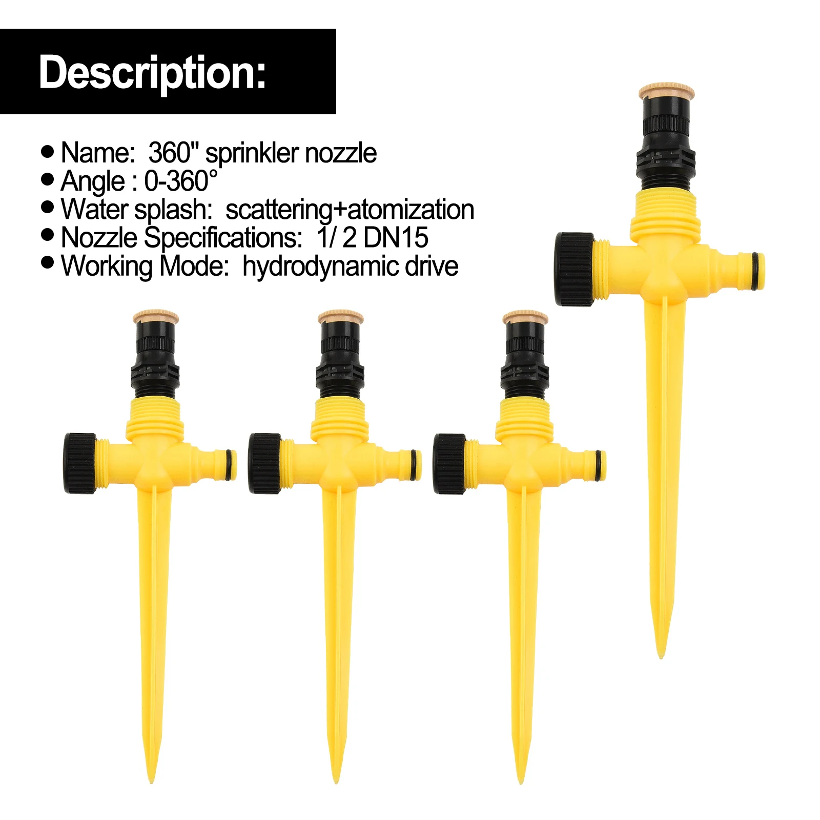 Watering Tool &deg; Rotation Auto Irrigation System Garden Lawn Sprinkler Patio Save Water Gardening Accessories Plants