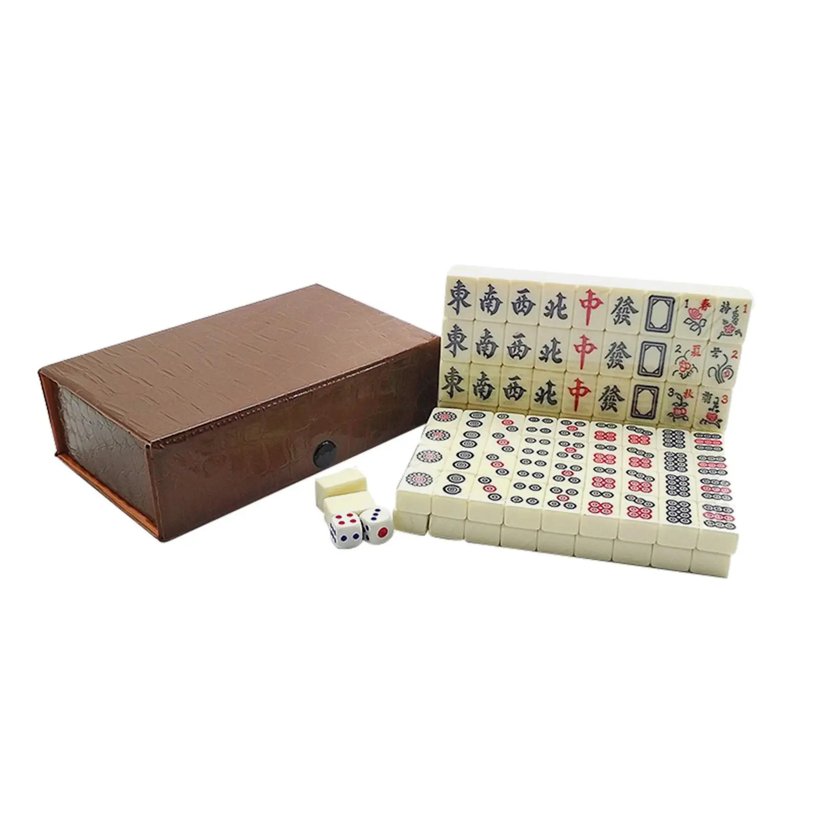 Chinese Mahjong Game Set 144 Sheets Traditional Chinese Version Game classic tiles Games Travel Mahjong Set for Travel