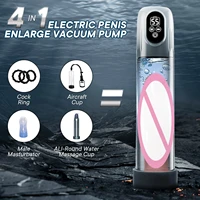 Elektrische LCD-Penispumpe, automatische männliche Masturbator-Vakuumpumpe mit 4 Trainingsdruck und 5 Saugmodi, Sexspielzeug für Erwachsene für Männer 4