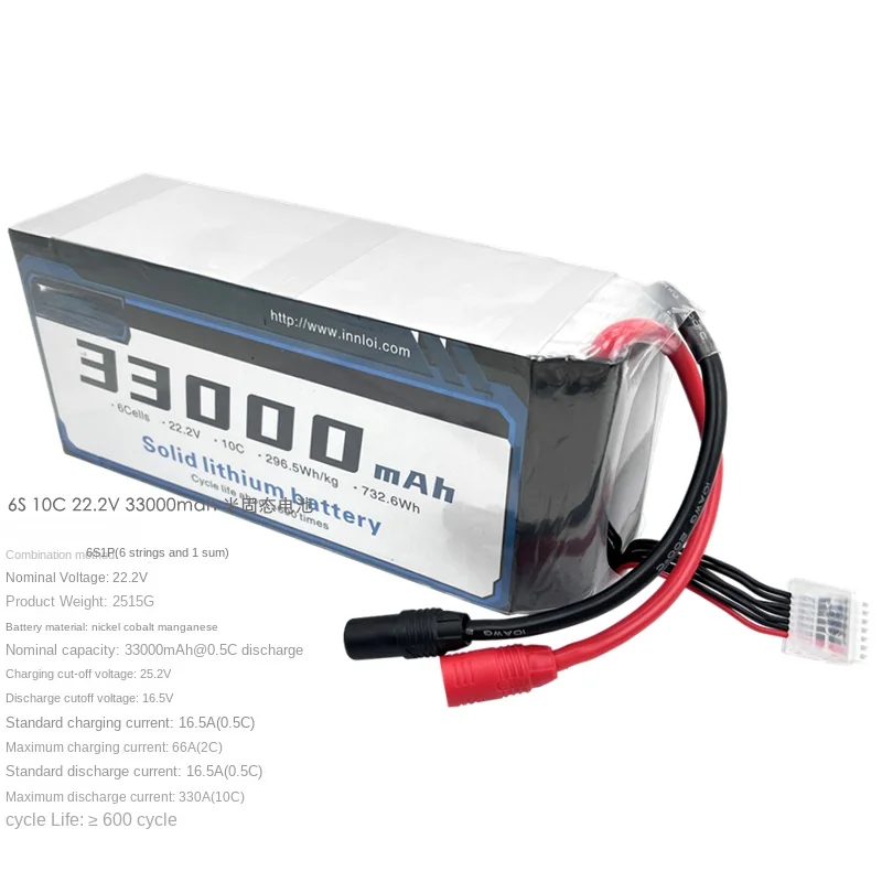 

ID06 6S 33000mah power battery 22.2V 10C battery semi-solid lithium battery.