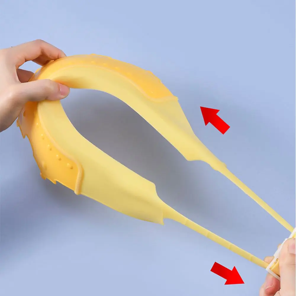 Waterproof Ear&Eye Protection Plastic Solid Color Children Shower Head Cover Crown Shape Baby Shampoo Cap Wash Hair Shield Hat