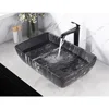 23 "x15.4" container sink rectangle - marble bathroom sink above countertop, ceramic washbasin, artistic basin 4