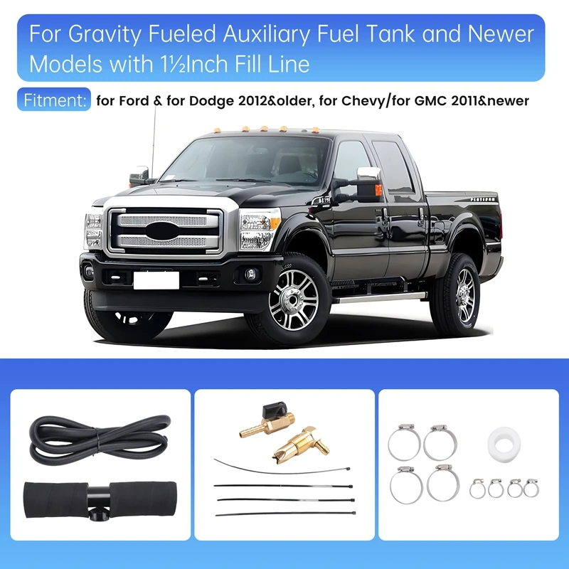 T38C-11025 Diesel Installation Kit,For Gravity Fueled Auxiliary Fuel Tank And Newer Models With 1&frac12;Inch Fill Line,For Diesel