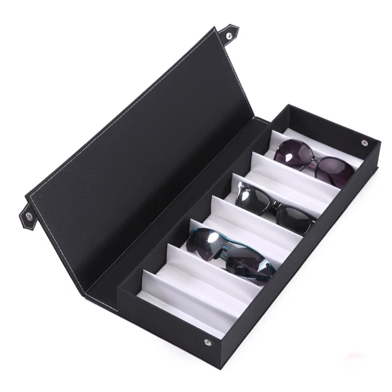 5/8 Grids Wooden High Quality Glasses Storage Case Sunglasses Display Rack Holder Eyeglasses Organizer Rectangle Box For travel;