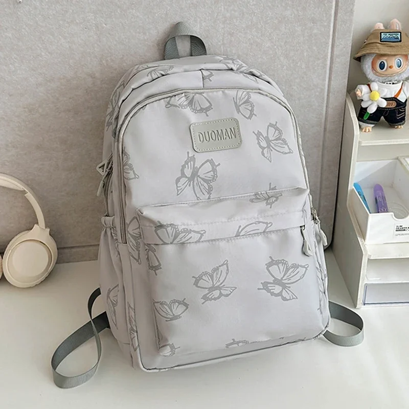 Stylish Large Capacity Laptop Backpack Simple Cute Girl Travel Backpack For Women With USB Charging Port 3