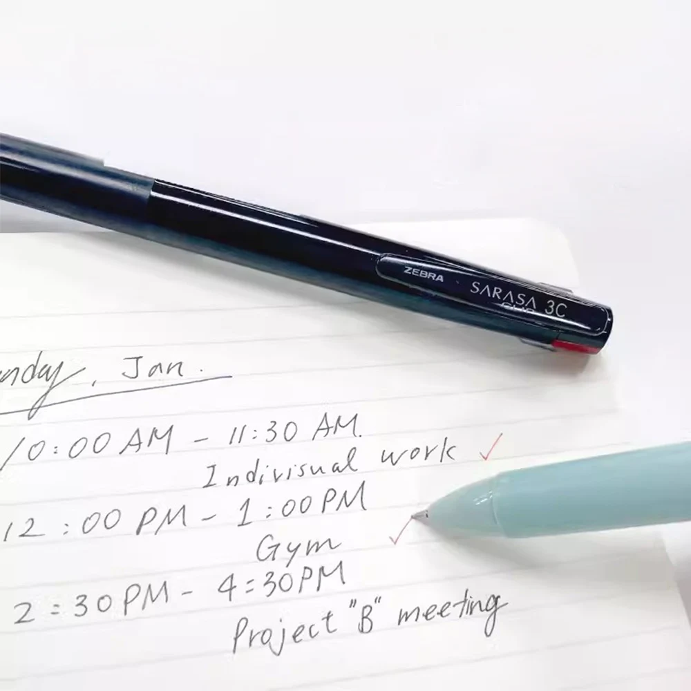 Multifunction Pen Japan ZEBRA Three-color Gel Pen J3J5 Module Black Red and Blue Three-in-one Signature Office Stationery