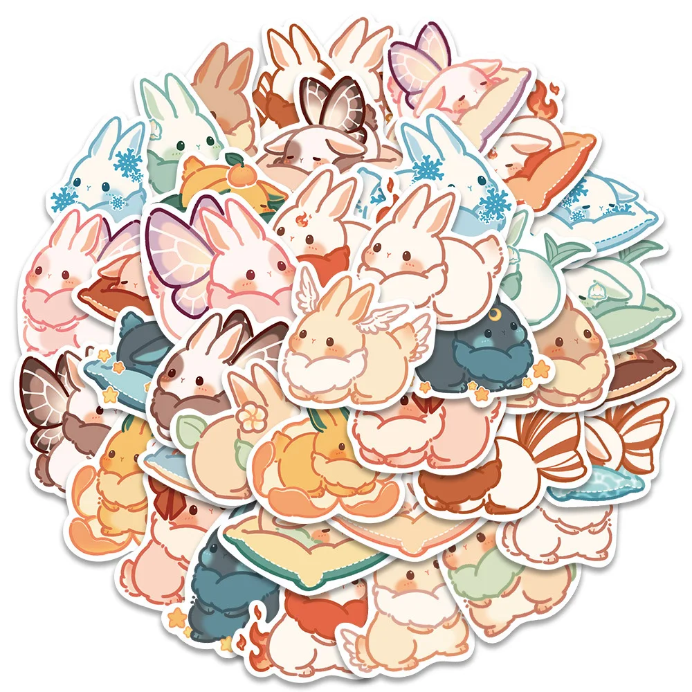 10/20/40PCS Cartoon Cute Rabbit Stickers Kawaii Animal Decals Decorative Scrapbooking Laptop Phone Car Graffiti Sticker Kids Toy journamm 40pcs pack pet jewelry stickers aesthetics stationery diy scrapbooking materials collage junk journal decor stickers