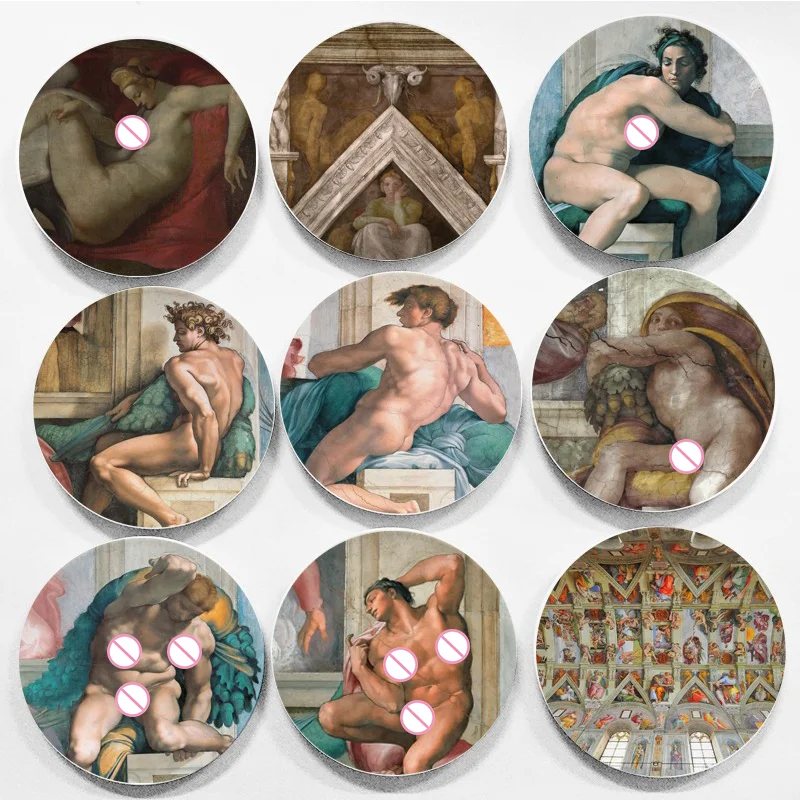 

Michelangelo plate living room dining room art decoration hanging mural platos vajilla тарелки для еды столовый сервиз тарелок